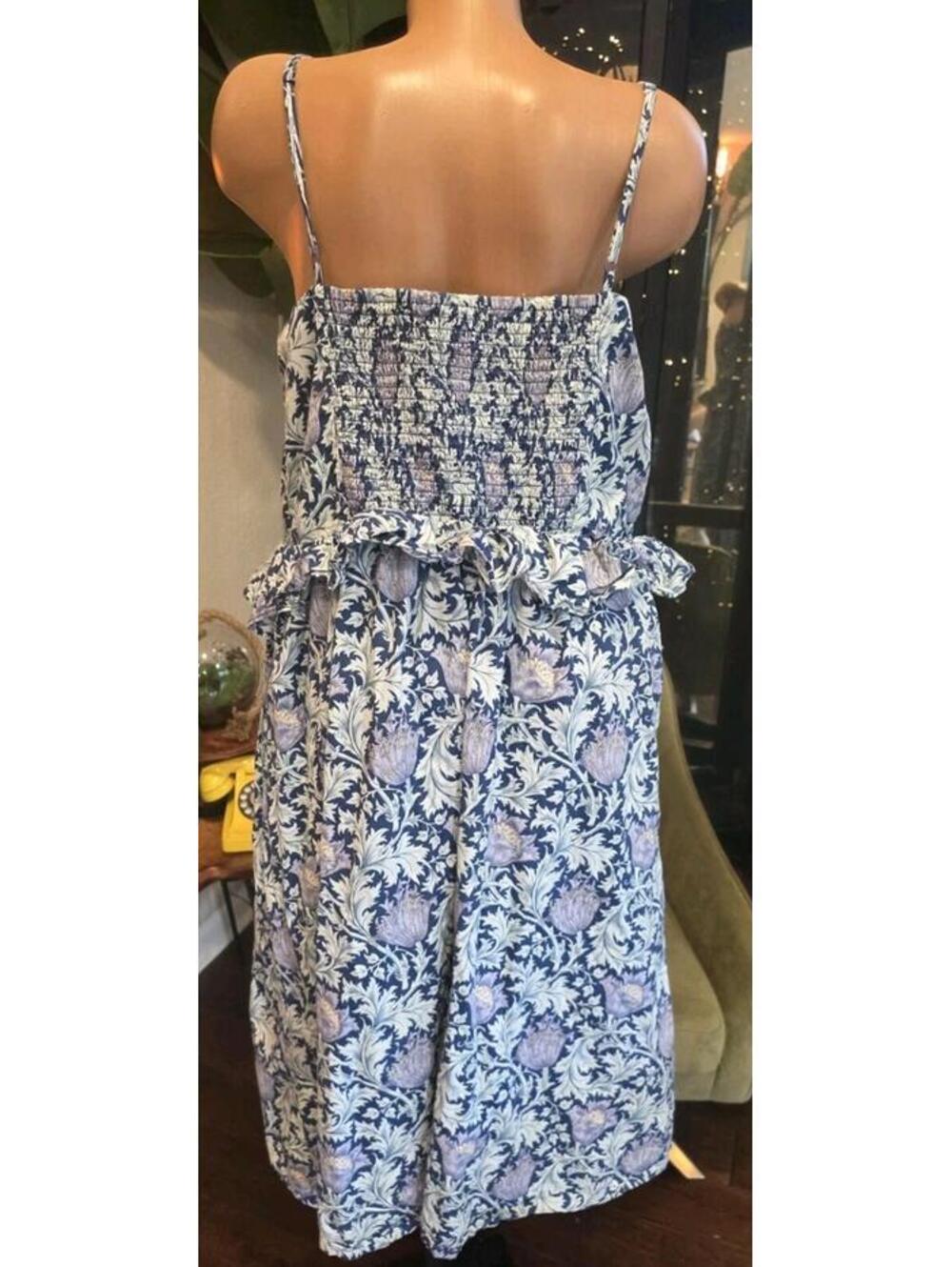 Hyacinth House Blue Leafy Floral Maeve Midi Dress Size XXL - Picture 5 of 11